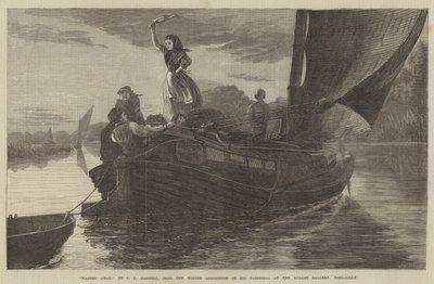 Wafted Away, from the Winter Exhibition of Oil Paintings at the Dudley Gallery, Piccadilly by Frederick Bacon Barwell